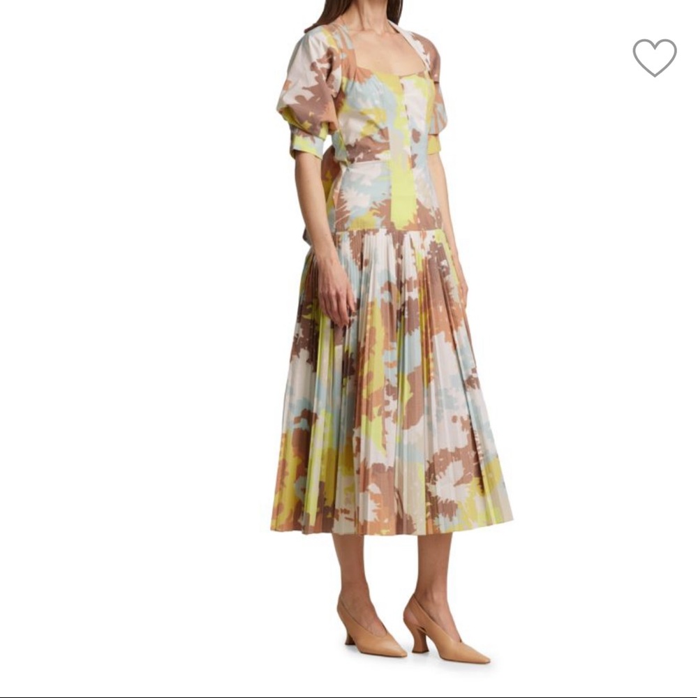 JONATHAN SIMKHAI
Iva Floral Pleated Poplin Midi Dress